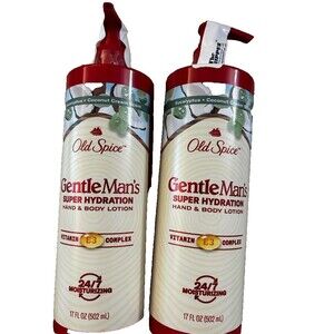 2 Pack Old Spice Gentleman's Blend Hand & Body Lotion, Eucalyptus & Coconut New